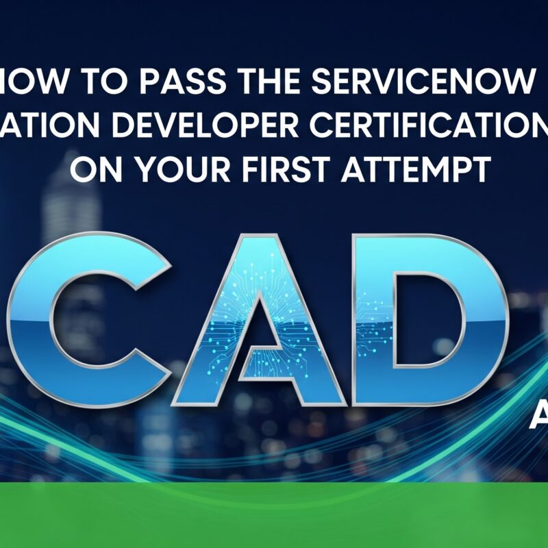 How to Pass the ServiceNow Application Developer Certification (CAD) on Your First Attempt in